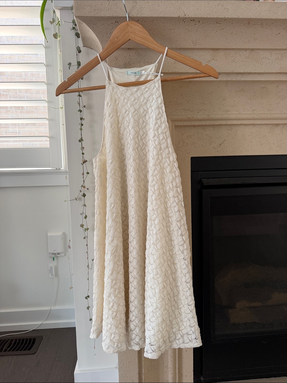 Kimchi Blue Cream Crochet Midi Dress